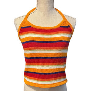 Jones New York Sport Multicolor Striped Halter Top NWT